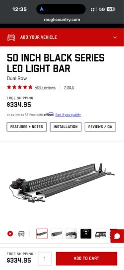 50” LED Light Bar Rough Country - NEW