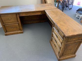 Solid wood desk