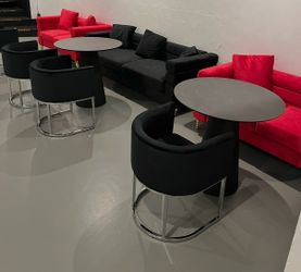 Velvet barrel dining chairs lounge chairs
