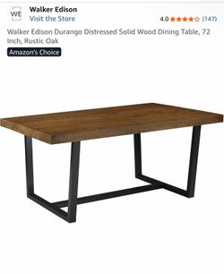Dining table 72 inches wood
