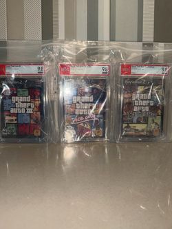Grand Theft Auto III , San Andreas , Vice City PS2 PSA 9.8 Graded A++ Sealed