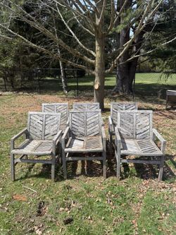 6 teak Outdoor chairs