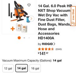 **RIGID shop Vac NXT NEW**