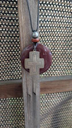 Long Cross Pendant Necklace