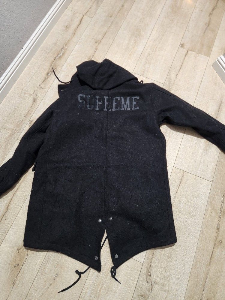 Supreme X Harris Tweed Fishtail Parka