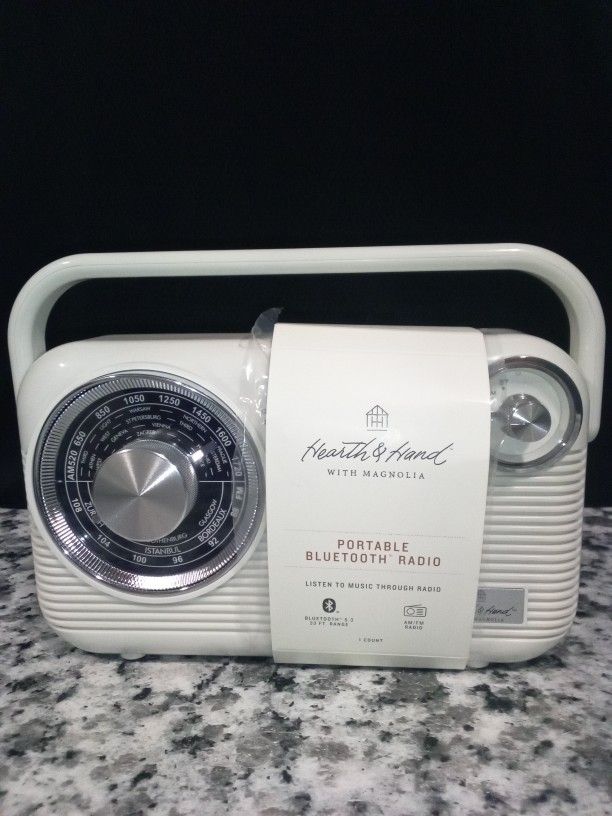 Hearth & Hand Portable Bluetooth Radio Aux Cord Included