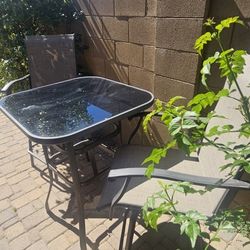 3 Piece Outdoor Swivel Bar Stools Patio Set