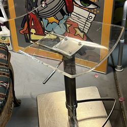 Reduced  $40 Lucite And Chrome Bar Still/ Chair Lowers Down Sale $50  Table Height Quality 