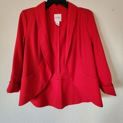 Retro Candie's Women's Bold Red Suit Jacket Medium