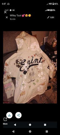 Saint Mxxxxxxx Saint Michael X Denim Tears Hoodie Size Large Also Have Size 10 Nike X Supreme Uptempo Sneakers In Metallic Gold