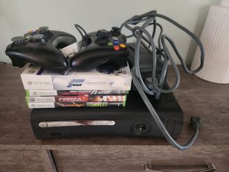 Xbox 360 & Nintendo Wii with Controllers and Games