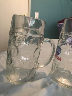 Two big beer mugs