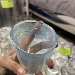 Light Blue Glass Votive Vases