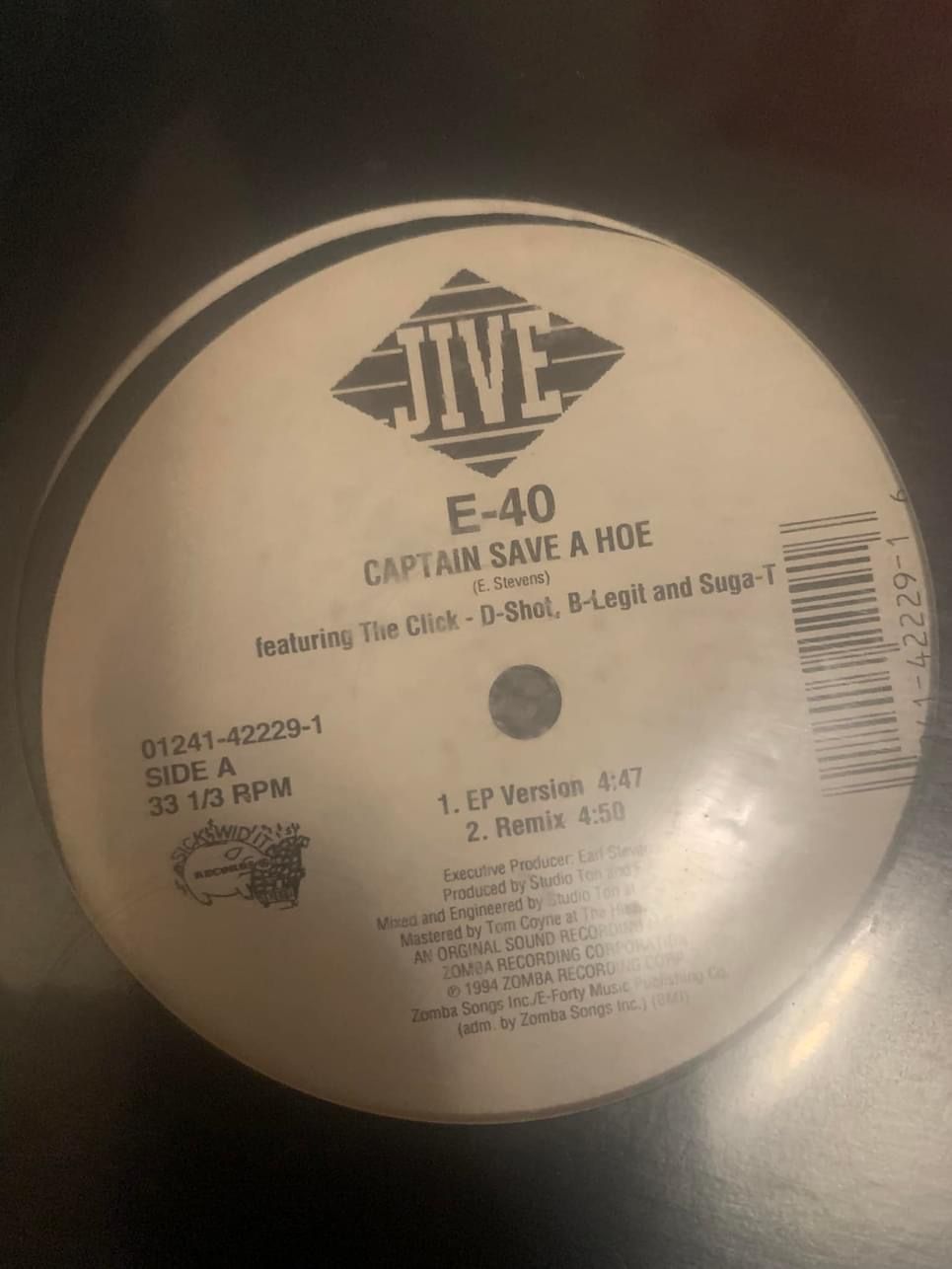 E-40 - Captain Save A H03 Rare Rap Vinyl Record