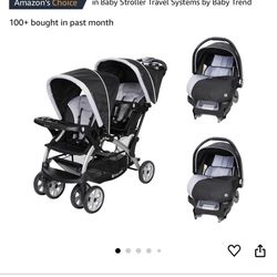 Baby Stroller With 2 Car Seats