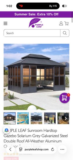 🔥 50% OFF! Brand New PURPLE LEAF 12'x16' Hardtop Sunroom Gazebo 🔥