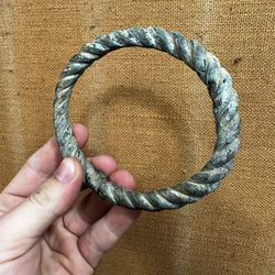 rare 1800's Antique African Baoulé Dogon Bronze Manilla Currency Bracelet