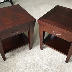 Dark Wood End Tables