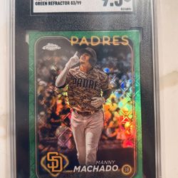 2024 Topps Chrome - Prism Green Refractor #12 Manny Machado 83/99