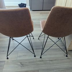 2 Faux Leather Dining/Office Chairs