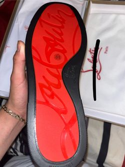 Red bottom designer sneaker size 10