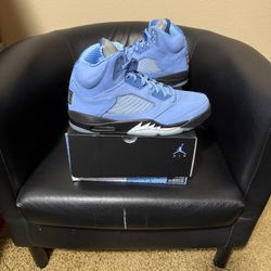 Brand new Air Jordan University blue 5’s sizes 12 with original box and proof of purchase.