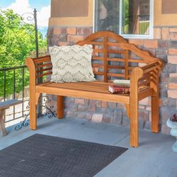 Costway Folding Wood Lutyens Garden Bench OP70341