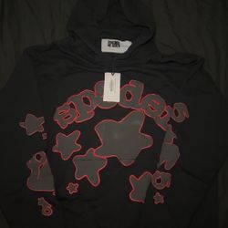 Sp5der Black-Red Hoodie Size Xl 