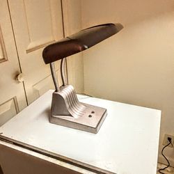 Vintage industrial adjustable fluorescent desk lamp