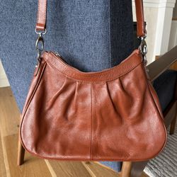 Genuine Leather Cognac Brown Purse