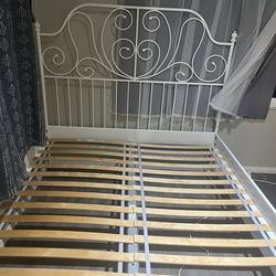 Metal queen bed frame