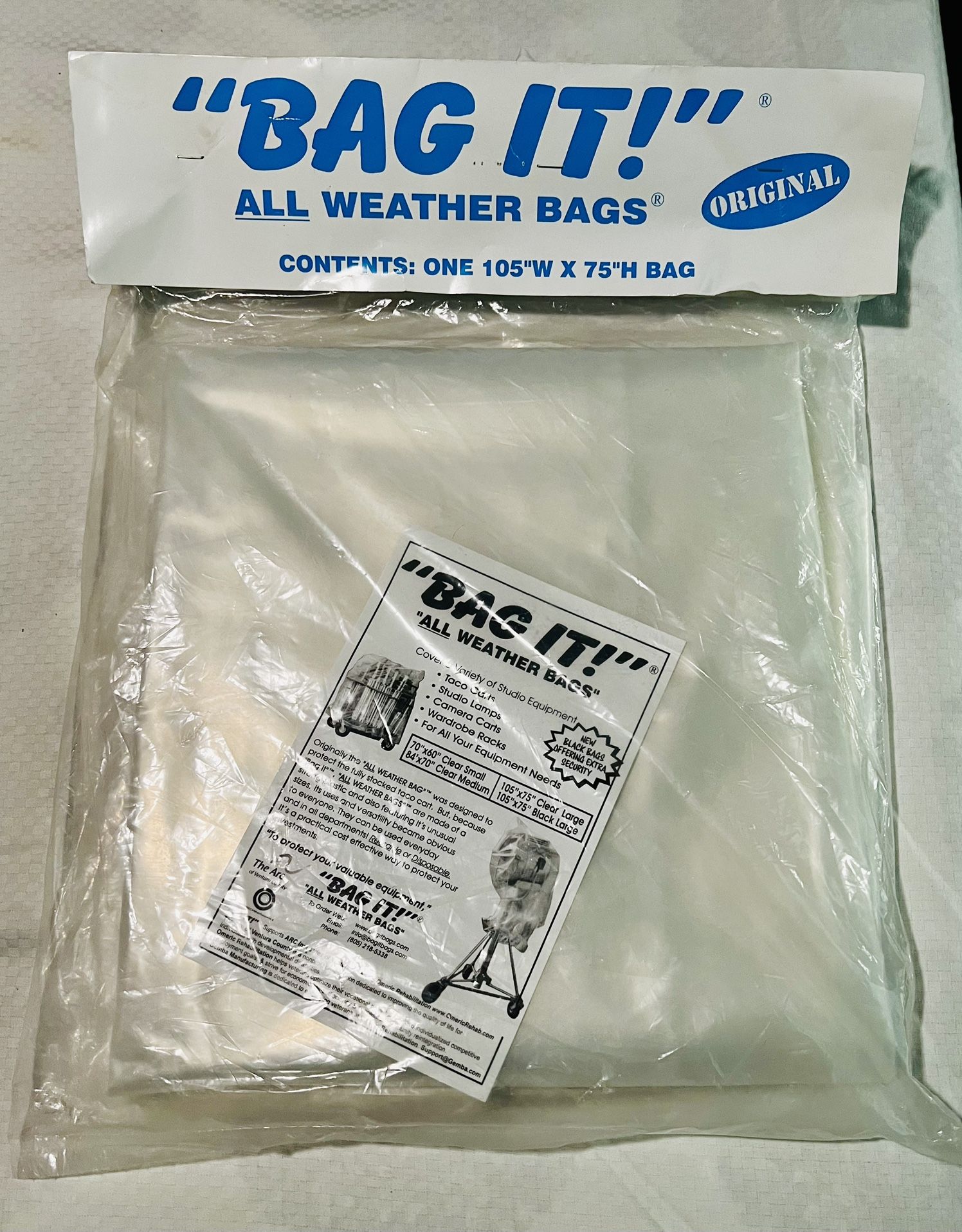 Bag It! Camera Cart Cover - Large 105” X 75”
