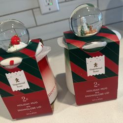 Holiday Mug Set With Lids Red And Green
