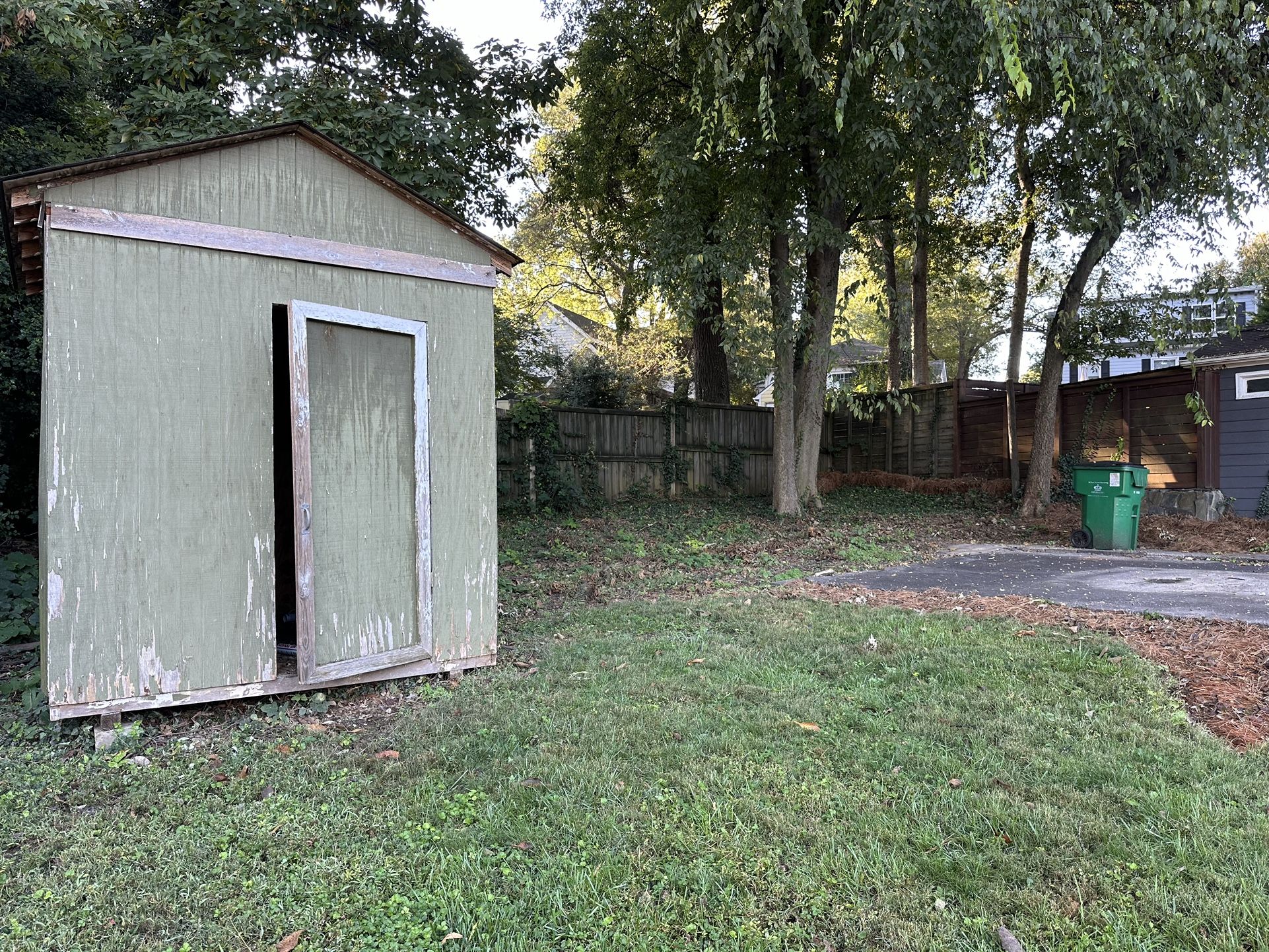 Tool Shed - Wooden - Grey / green Color