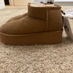 Brown Platform Boots 