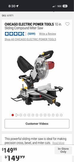 CHICAGO ELECTRIC POWER TOOLS 10 in.