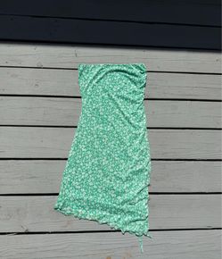 Strapless Floral Dress