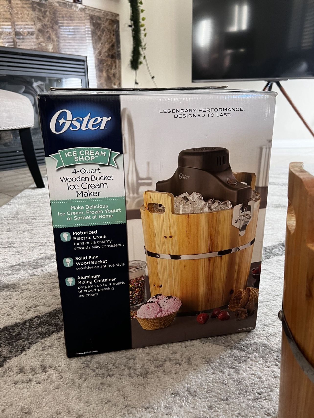 Oster wooden ice cream maker sale