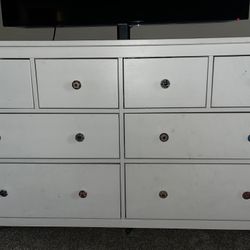 HEMNES 8-drawer dresser, white stain, 63x37 3/4 "