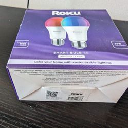 Brand NEW Roku Smart Home Smart Bulb SE  2-Pack with 16 Million Color Options , 12 Watts