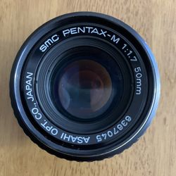 Pentax SMC Asahi 50mm f1.7mm Lens