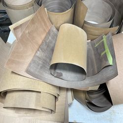 Paper back veneer pieces
