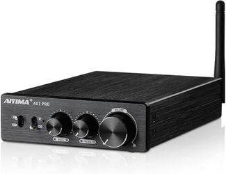 AIYIMA A07 Pro TPA3255 Stereo Amplifier Bluetooth 5.2 300Wx2 HiFi Class D Amp 2.0/2.1 Channel Audio Power Amp for Home Audio Speaker with Bass Treble