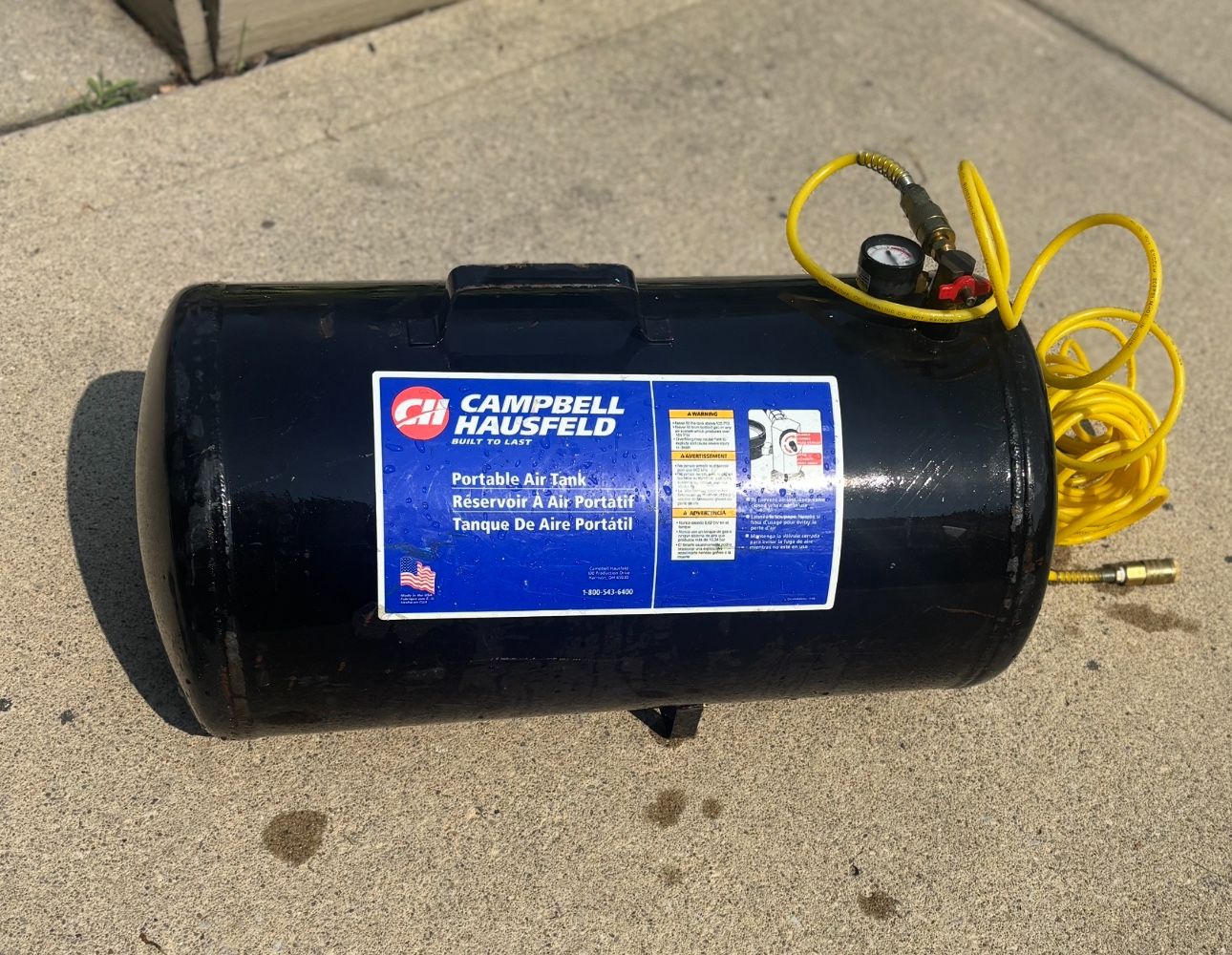 Campbell Hausfeld Portable Air Tank With Hose