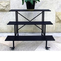 3 tier sturdy metal plant stand with wheels new in box pick up in Pomona $55