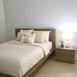 Queen Size Platform Bed Frame And Matching Night Stand For FREE