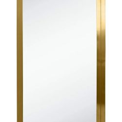 Brushed Gold Metal Framed Bathroom Mirror 20x30 