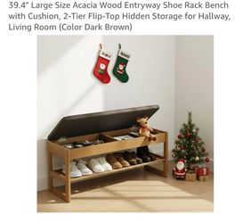 Shoe storage bench NEW ASSEMBLY REQUIRED