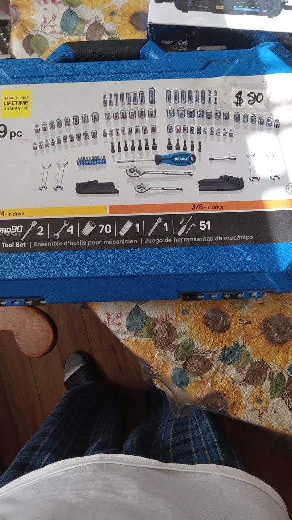 New Kobalt 129 Piece Tool Set