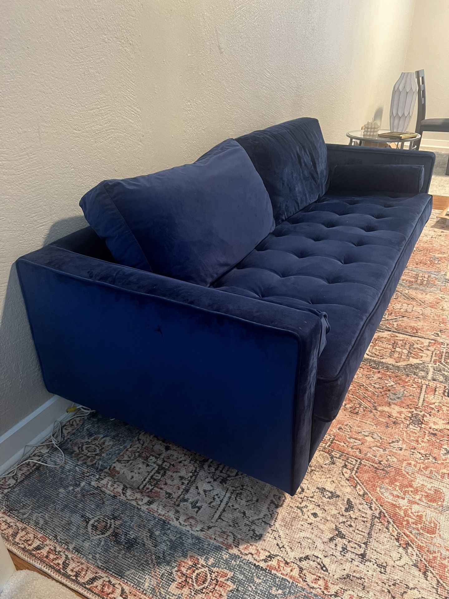 Blue Velvet Couch